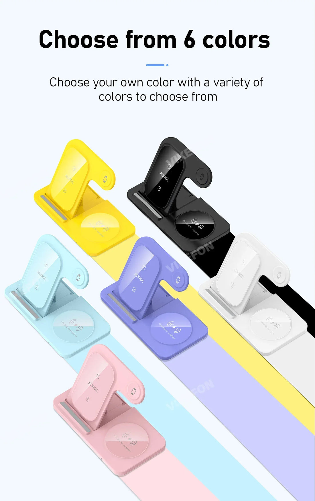 3-in-1 30W Fast Wireless Charging Station | Foldable Charger Stand for iPhone 15–11, Apple Watch Series 9–5, AirPods Pro