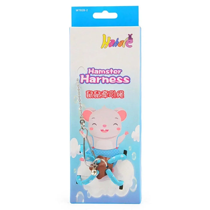 Adjustable Soft Harness & Bell Leash Set for Small Pets – Ideal for Hamsters, Mice, Ferrets, Rats, and Guinea Pigs