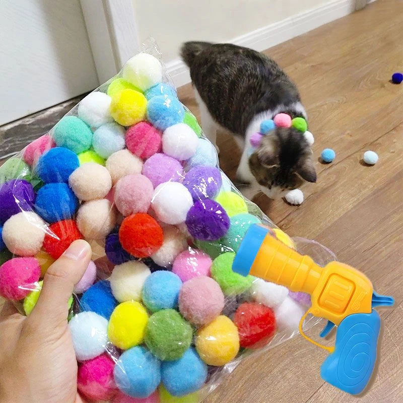 Interactive Pet Toy Launcher – Balls & Flying Discs for Puppies & Kittens – Engaging Pet Play & Training Accessory