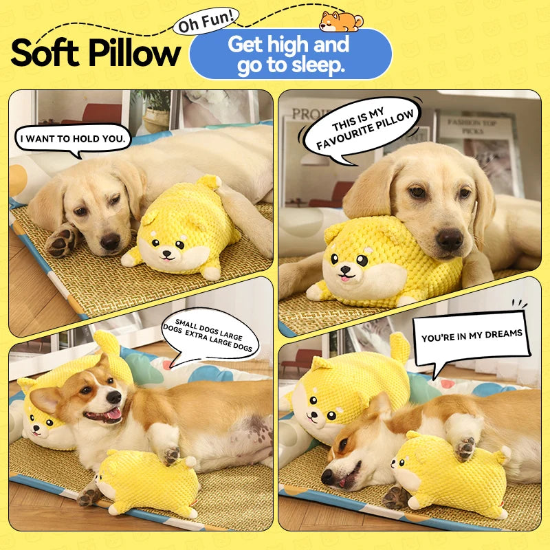 Pig Plush Squeaky Dog Toy – Interactive Chew Toy for Puppies & Small Dogs – Soft Corduroy Fabric, Stress Relief & Dental Health, Ideal Pet Accessory
