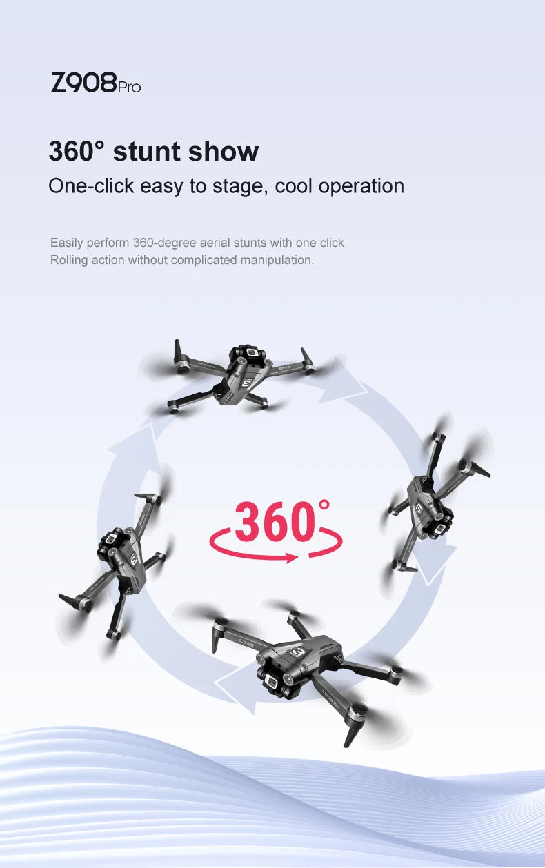 MINI Z908Pro Max Drone – 4K UHD Camera, Brushless Motor, WiFi FPV, Obstacle Avoidance, Folding RC Quadcopter for Beginners & Intermediates