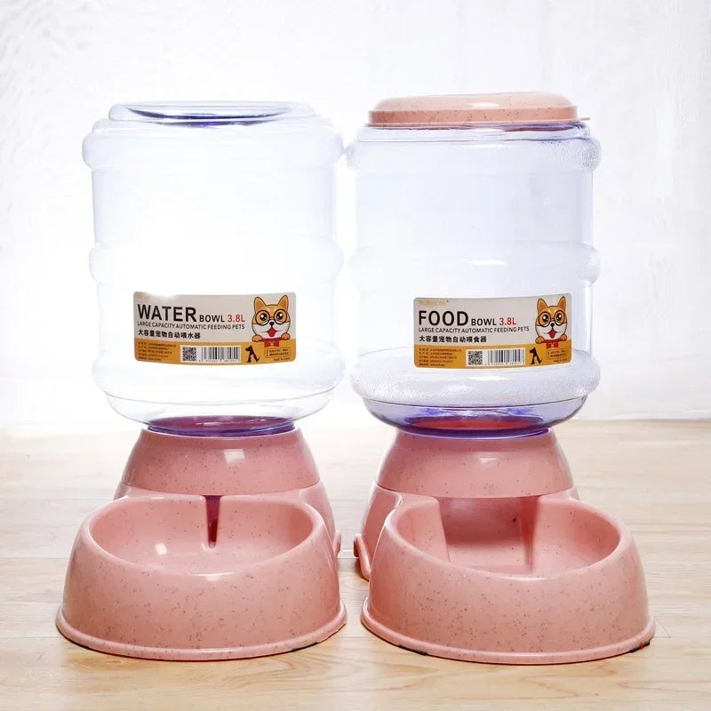 Automatic Pet Feeder & Water Dispenser – 2-in-1 Gravity-Fed System for Cats & Small Dogs