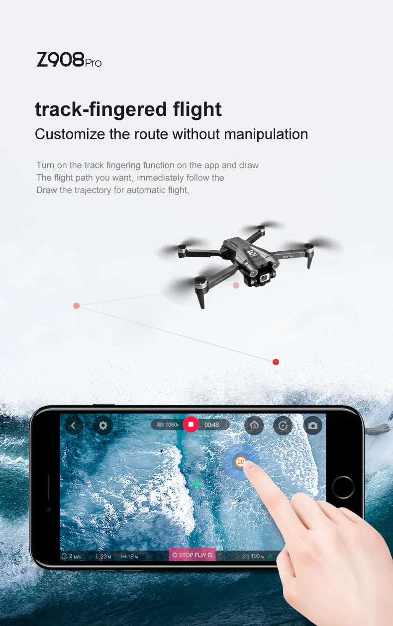 MINI Z908Pro Max Drone – 4K UHD Camera, Brushless Motor, WiFi FPV, Obstacle Avoidance, Folding RC Quadcopter for Beginners & Intermediates