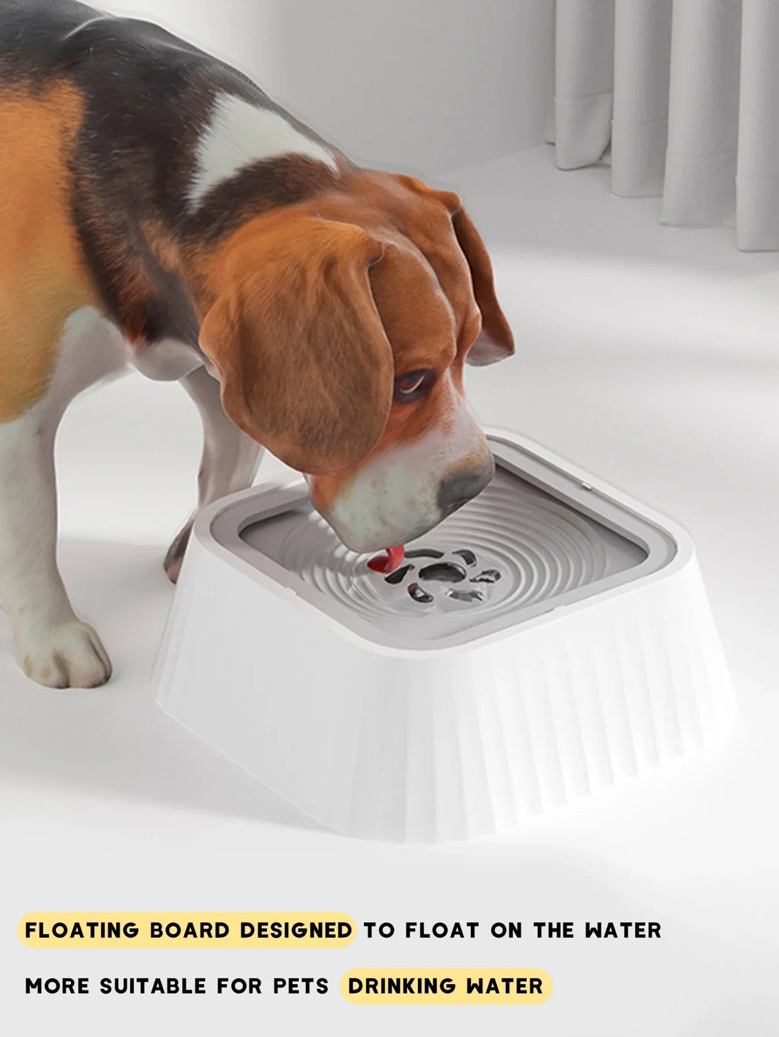Pet Water Fountain with Floating Plates – No-Spill Dog Water Bowl & Slow Feeder