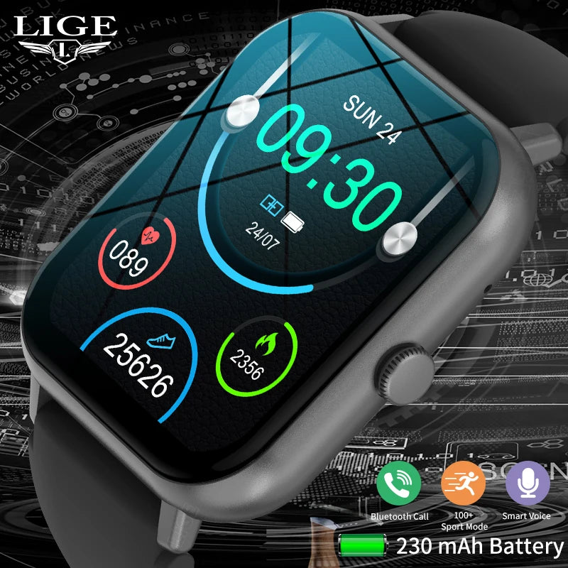 LIGE Waterproof Smart Watch Bluetooth Call Women