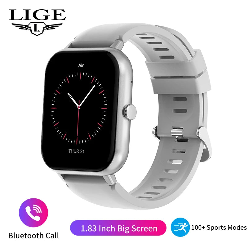 LIGE Waterproof Smart Watch Bluetooth Call Women