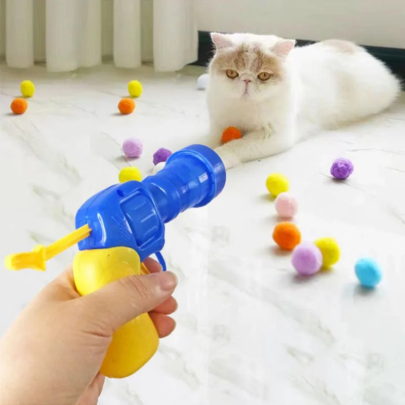 Interactive Pet Toy Launcher – Balls & Flying Discs for Puppies & Kittens – Engaging Pet Play & Training Accessory