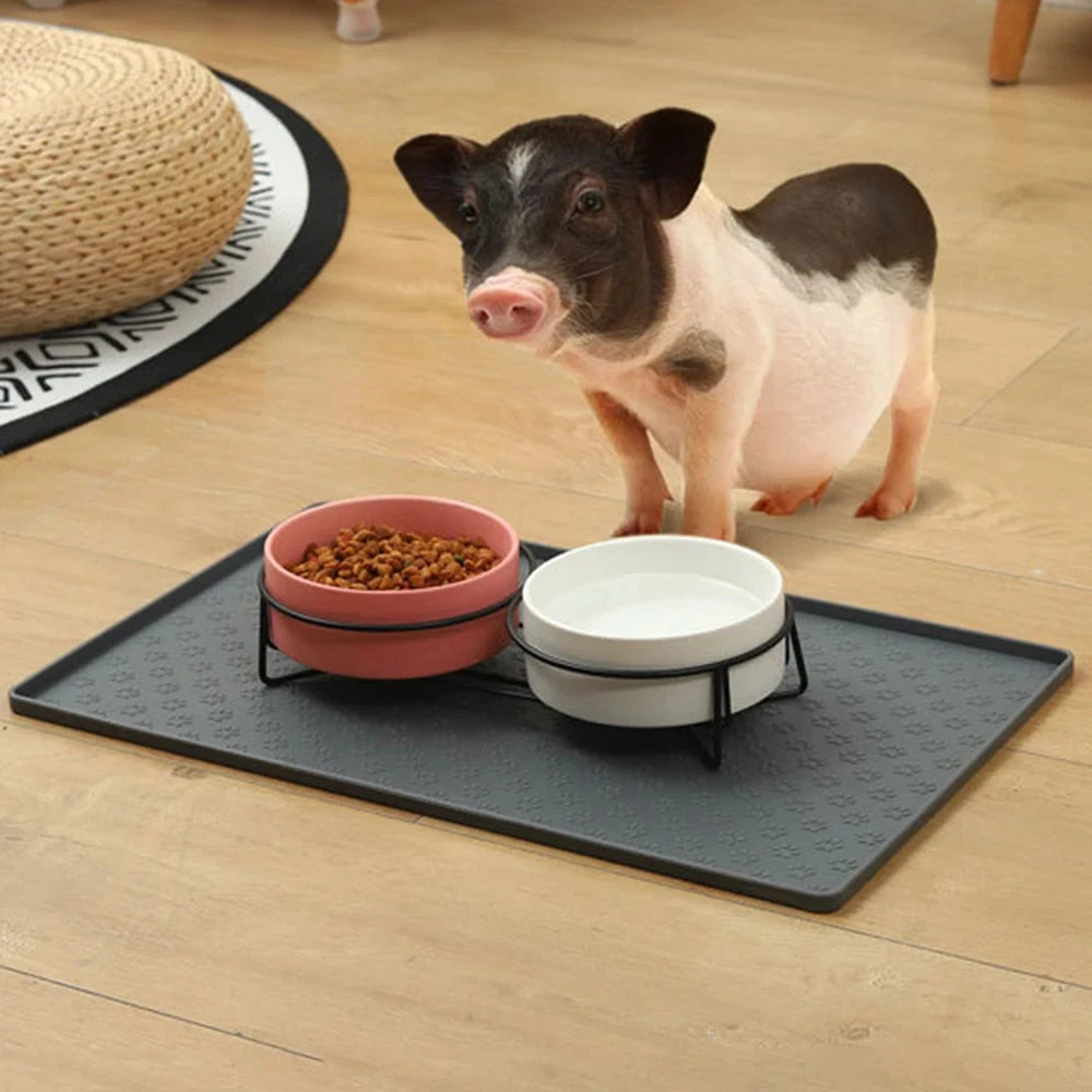 Foldable Silicone Pet Feeding Mat – Non-Spill, Waterproof, Non-Slip Placemat for Dogs & Cats – Easy to Clean, Portable Pet Bowl Mat