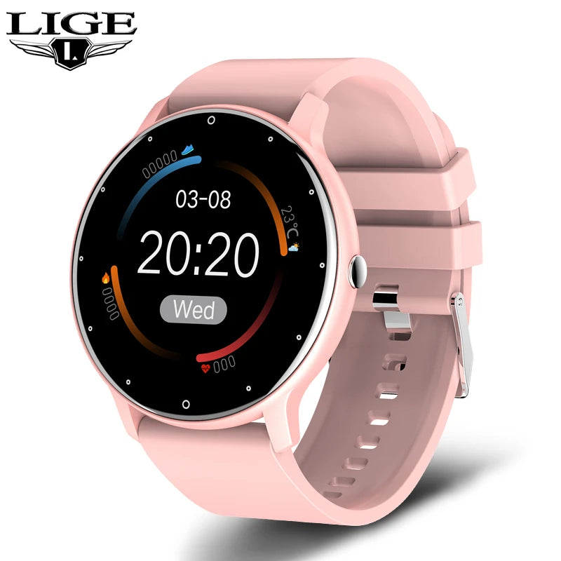 LIGE 2024 Smart watch Ladies Full touch Screen Sports