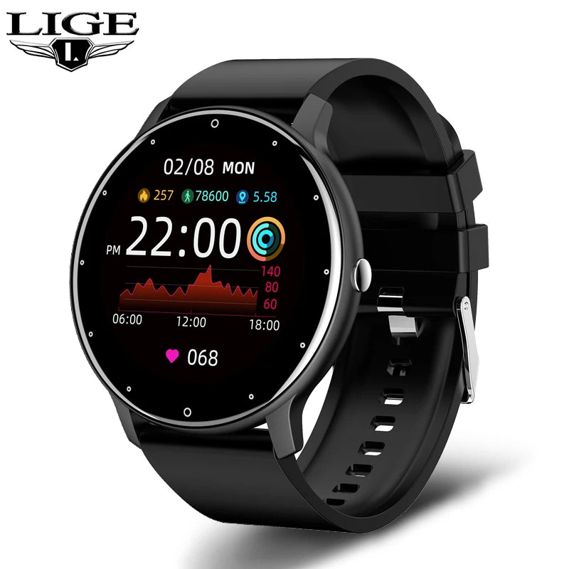 LIGE 2024 Smart watch Ladies Full touch Screen Sports