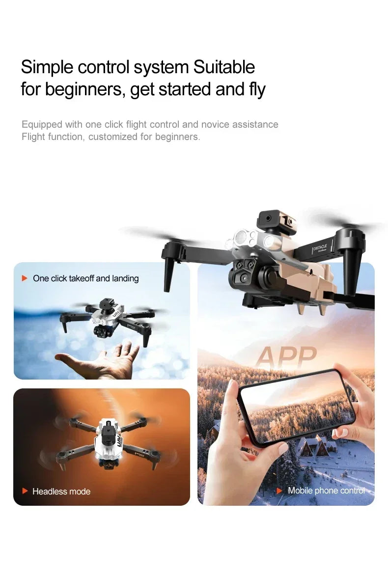 LU200 Drone – 8K Triple Camera, 5G GPS, 10KM Range, Obstacle Avoidance, Foldable Quadcopter