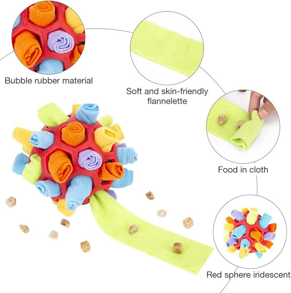 Interactive Pet Sniffing Ball – Educational Foraging & Training Toy for Dogs & Cats – Encourages Natural Feeding Behavior