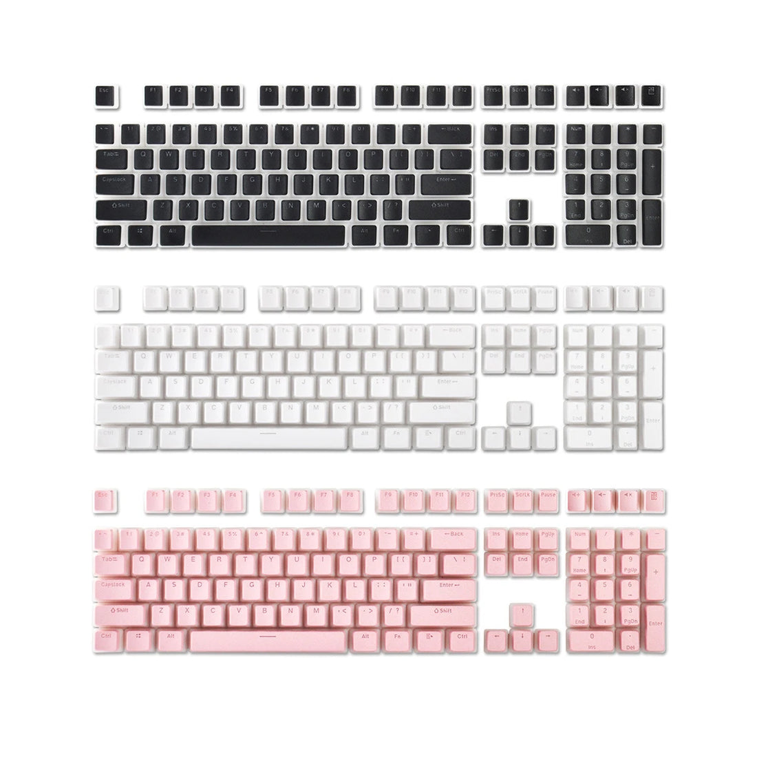 129-Key Pudding Keycaps – OEM Profile, PBT Double-Shot, RGB Backlit for MX Switch Mechanical Keyboards (ISO Layout)