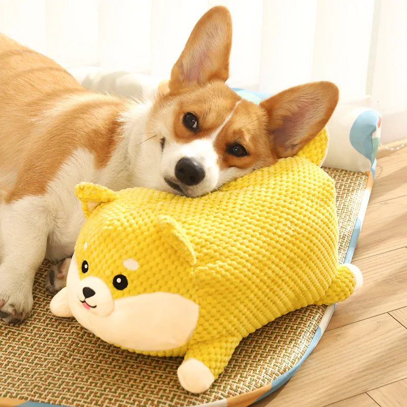 Pig Plush Squeaky Dog Toy – Interactive Chew Toy for Puppies & Small Dogs – Soft Corduroy Fabric, Stress Relief & Dental Health, Ideal Pet Accessory