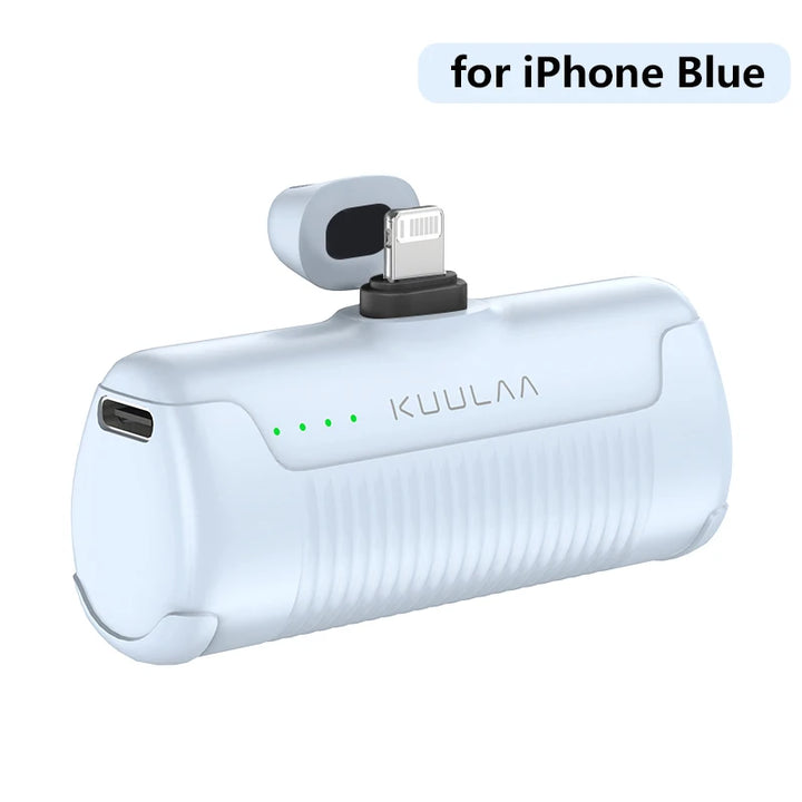 Kuulaa Mini Power Bank 4500mAh – Portable Charger for iPhone 16/15/14/13 Pro Max, Samsung, Xiaomi – Compact External Battery Pack