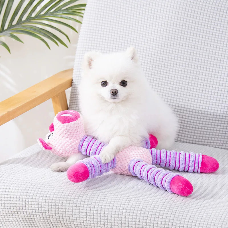 Elephant Pet Push Toy – Interactive Self-Relieving & Vocalizing Toy for Dogs & Cats – Bite-Resistant Teeth Grinding Chew Toy