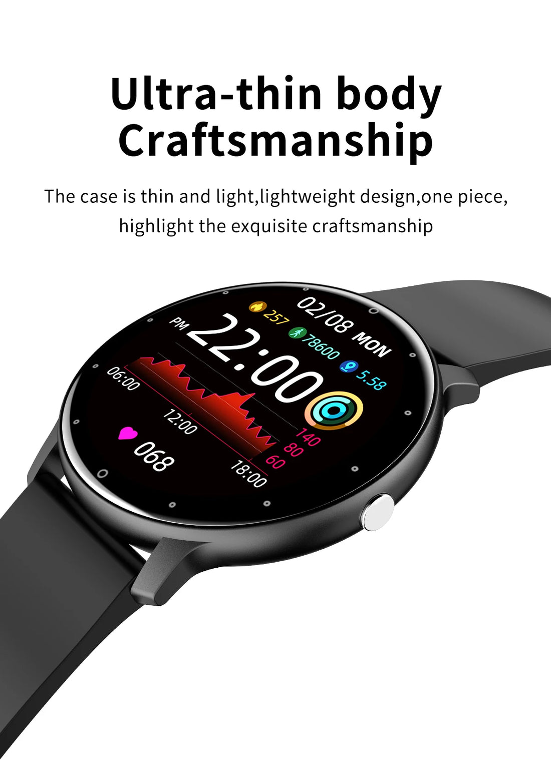 LIGE 2024 Smart watch Ladies Full touch Screen Sports