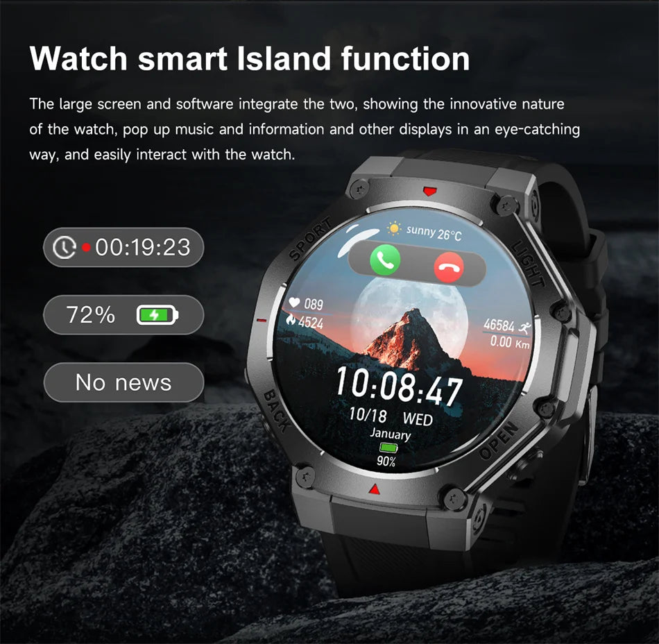 2025 New LED Smart Watch Men's HD AMOLED Bluetooth