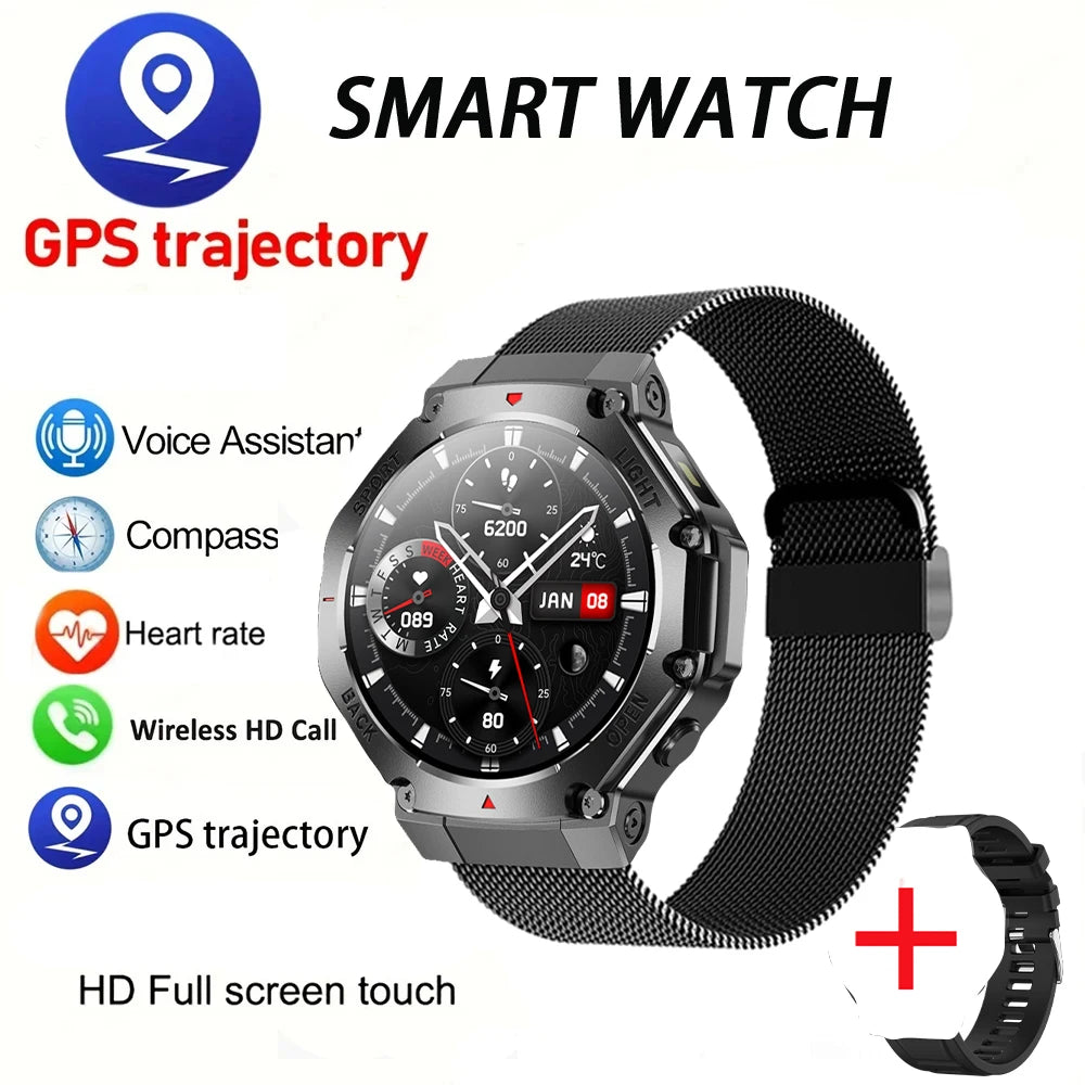2025 New LED Smart Watch Men's HD AMOLED Bluetooth