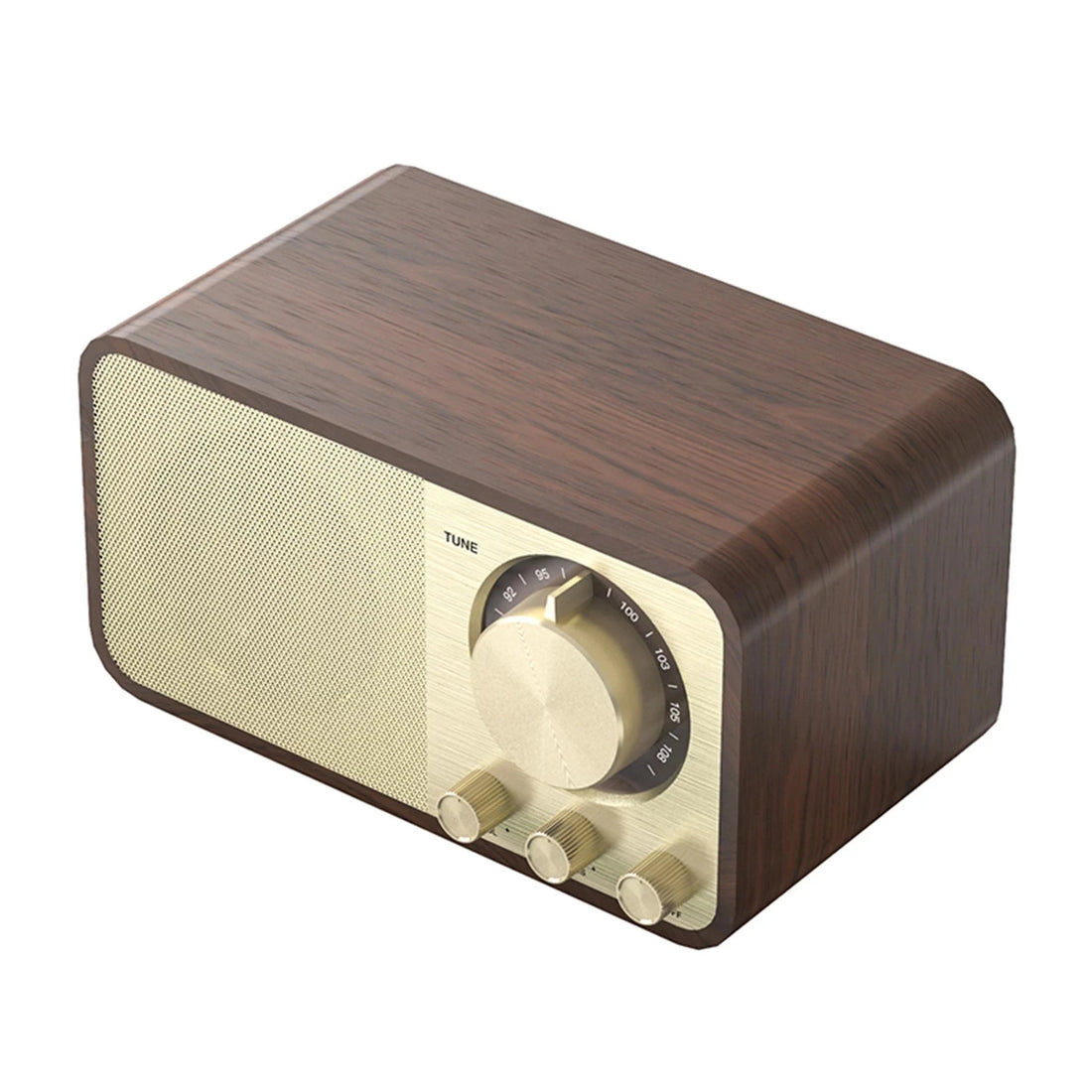 Nostalgic Bluetooth Speaker – Retro Wooden Design, Wireless Subwoofer, Bluetooth 5.0, FM Radio, Portable Audio