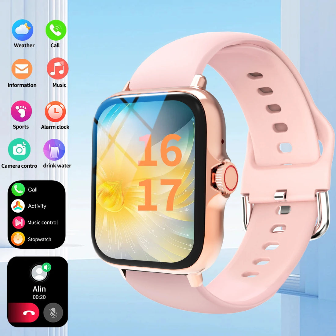 Outdoor sports smartwatch, wireless calling, information