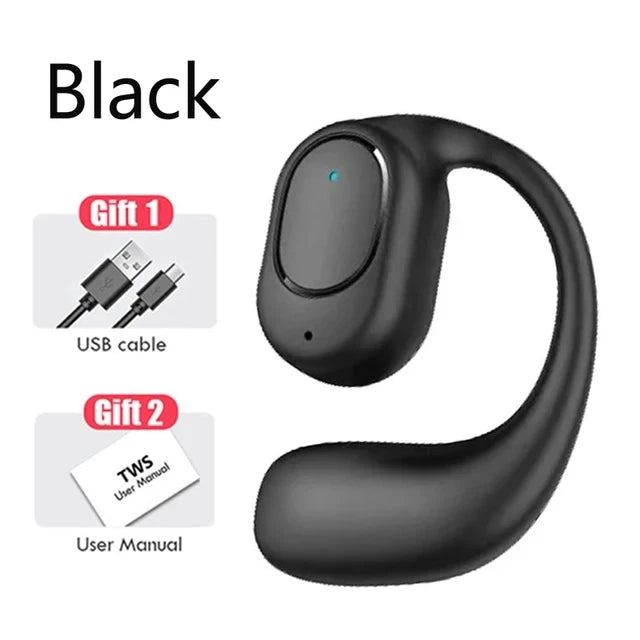 Wireless Bone Conduction Bluetooth Headset with Microphone – Noise-Cancelling, Hands-Free Earphones for Driving, Calls & Outdoor Activities