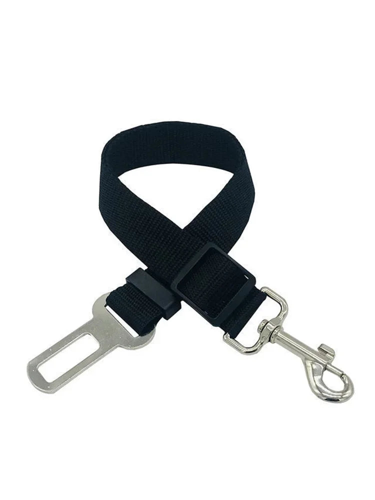 Adjustable Pet Safety Rope for Cars – Dog Traction Belt for Secure Car Travel – Durable Car-Mounted Pet Restraint in Black, Red & Blue