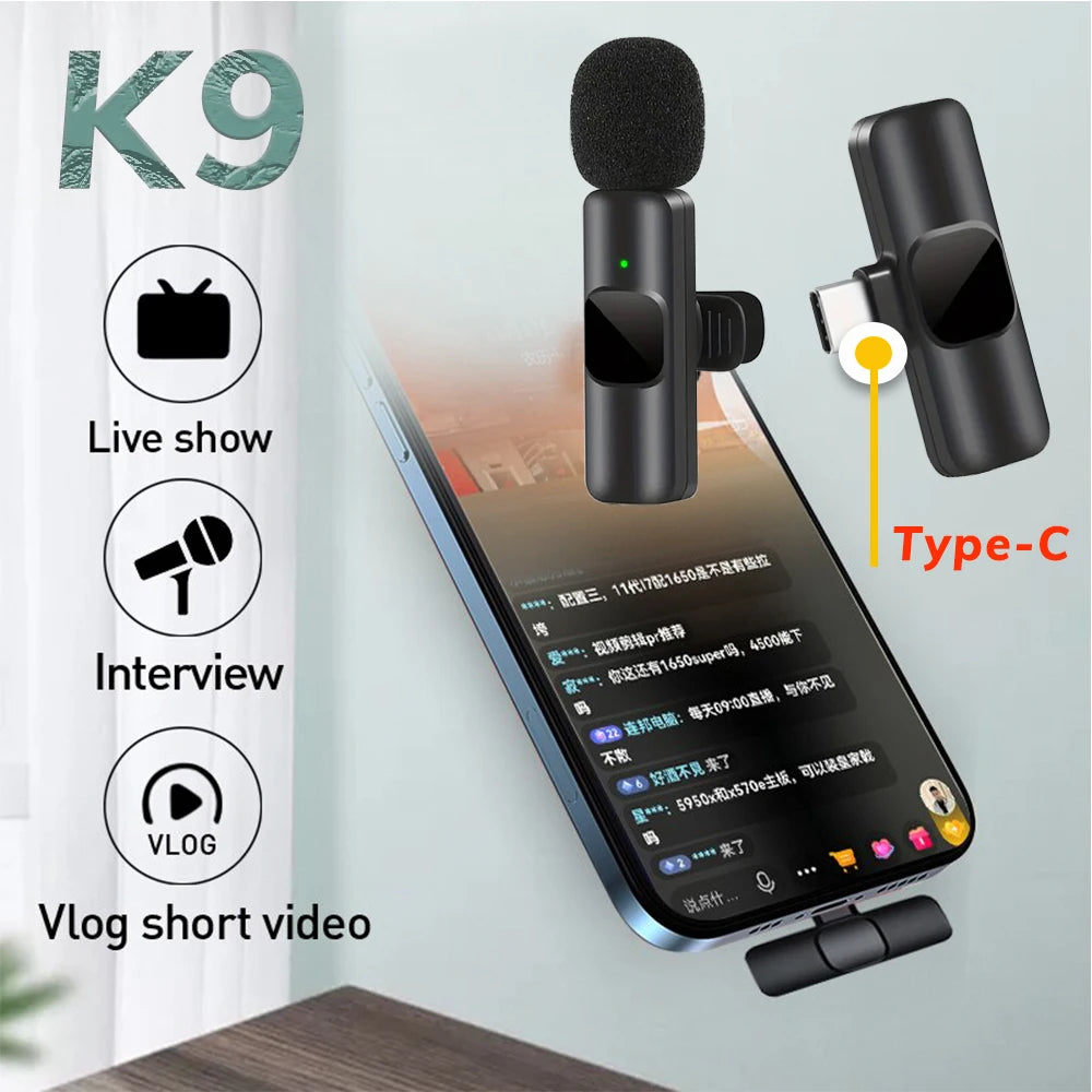 Professional Wireless Lavalier Microphone for iPhone & Android – 3.5mm Jack, Noise Reduction, Clip-On Design