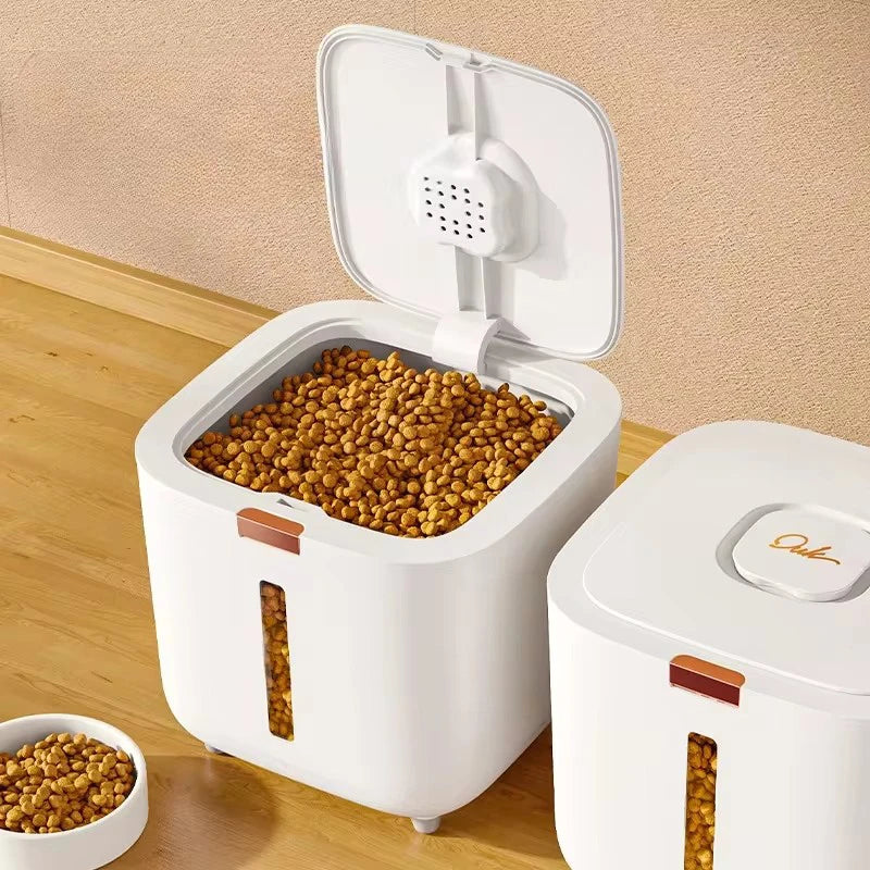 Airtight Pet Food Storage Barrel – Moisture-Proof Container for Cat & Dog Food