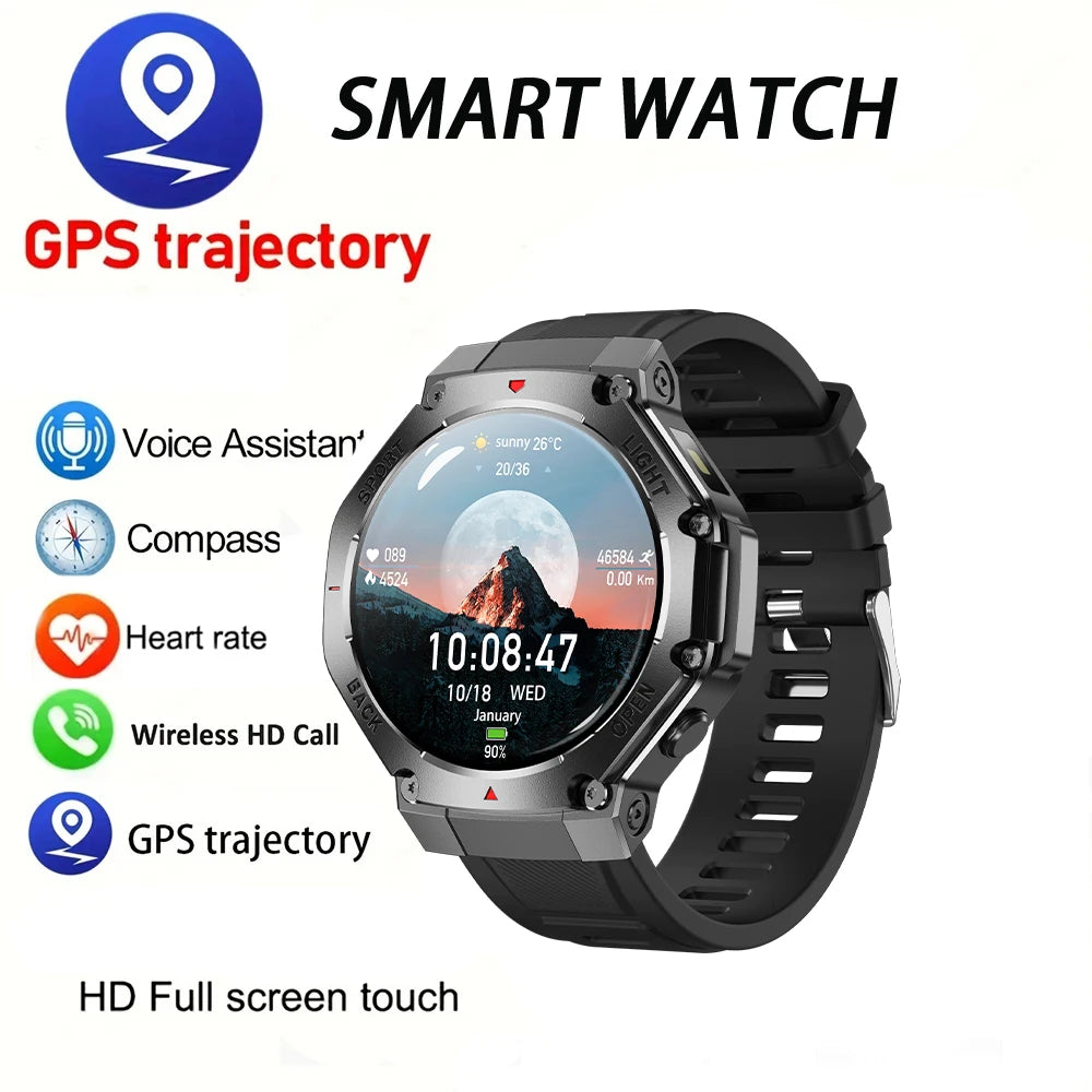 2025 New LED Smart Watch Men's HD AMOLED Bluetooth