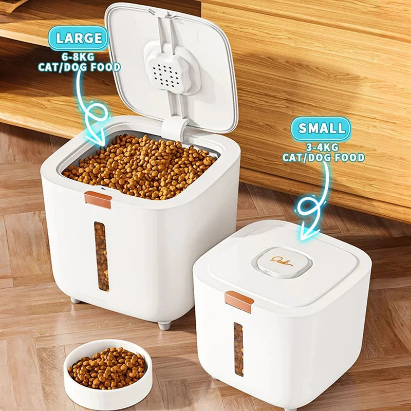 Airtight Pet Food Storage Barrel – Moisture-Proof Container for Cat & Dog Food