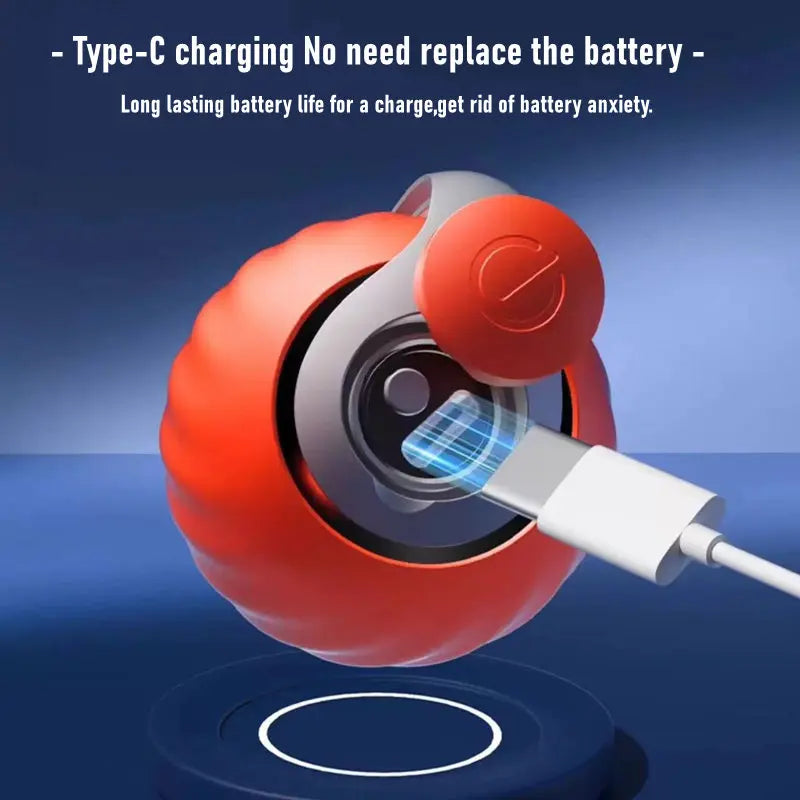 Smart Automatic Moving Bouncing Ball – Interactive USB Rechargeable Toy for Dogs & Cats