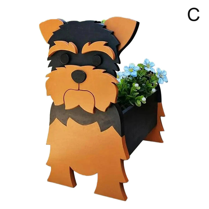 Cute Animal DIY Flower Planter – PVC Pet Dog Garden Decoration & Plant Container – Adorable Yard & Home Flower Pot Holder
