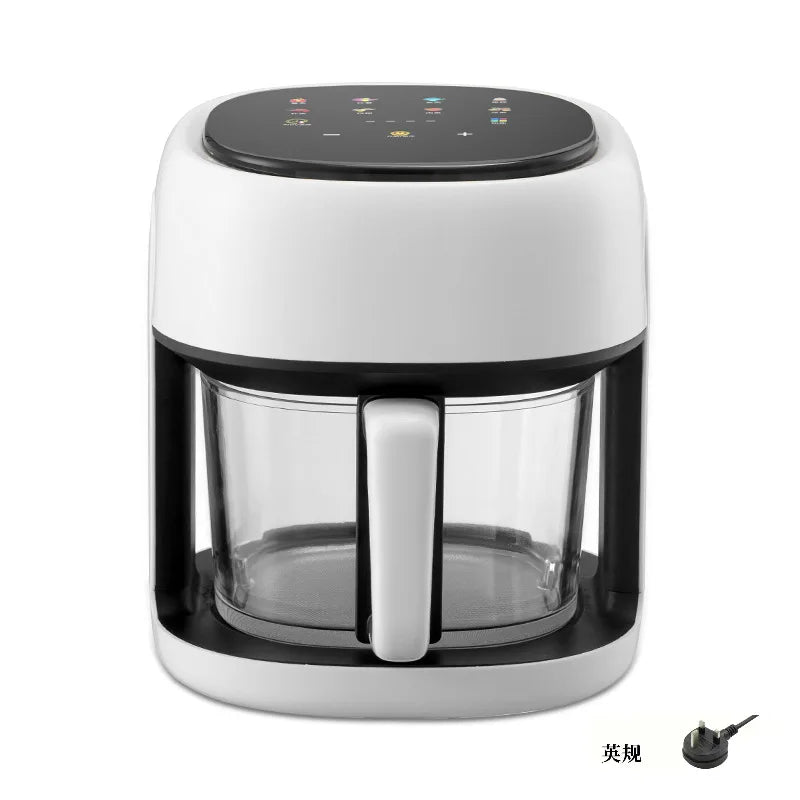 Smart Air Fryer Electric Visual Window 4.5L – Oil-Free 360° Convection Oven with Digital Controls for Healthy Cooking