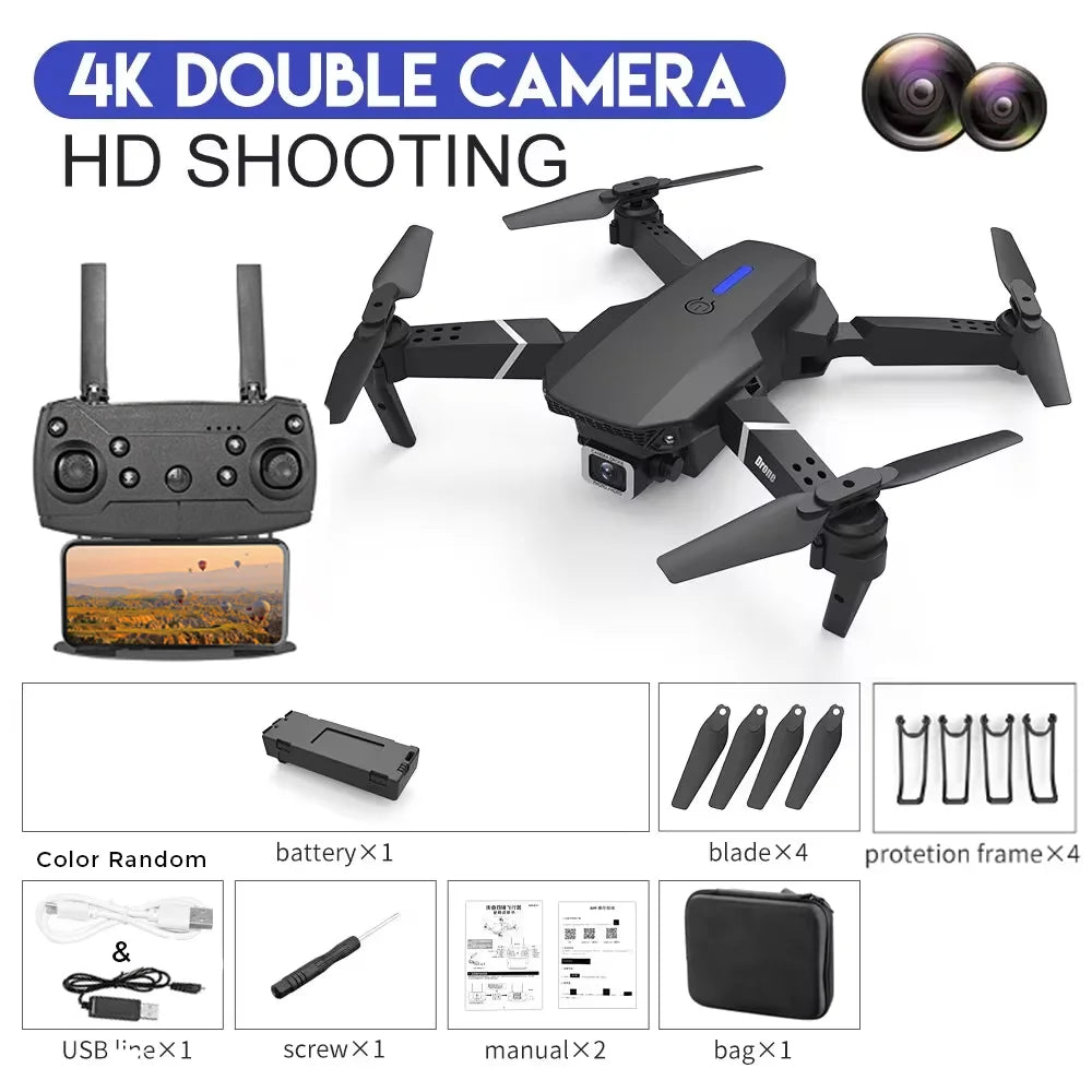 Foldable RC Drone – 4K HD Camera, WiFi FPV, Altitude Hold, Compact Quadcopter for Kids & Beginners