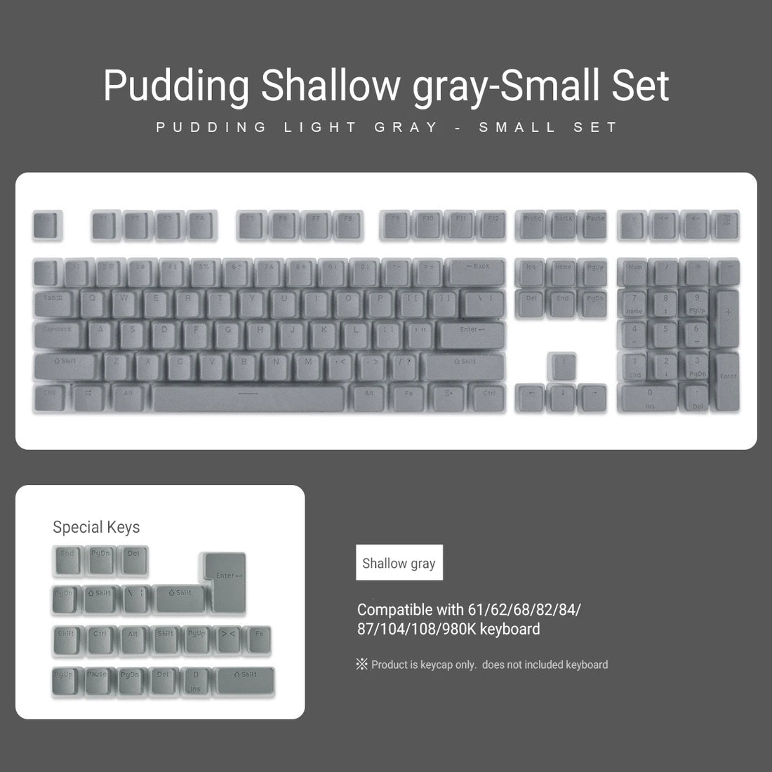 129-Key Pudding Keycaps – OEM Profile, PBT Double-Shot, RGB Backlit for MX Switch Mechanical Keyboards (ISO Layout)