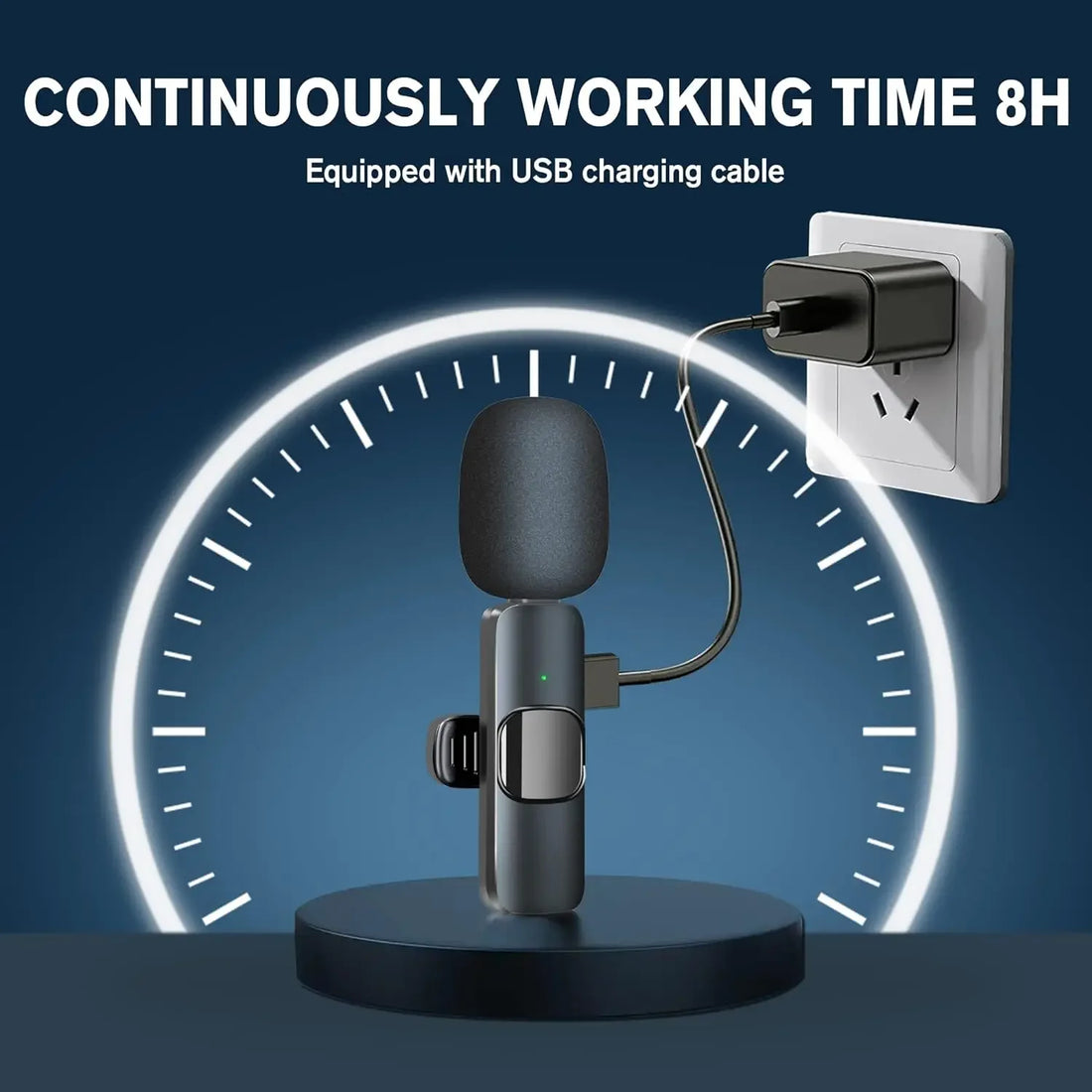 Professional Wireless Lavalier Microphone for iPhone & Android – 3.5mm Jack, Noise Reduction, Clip-On Design