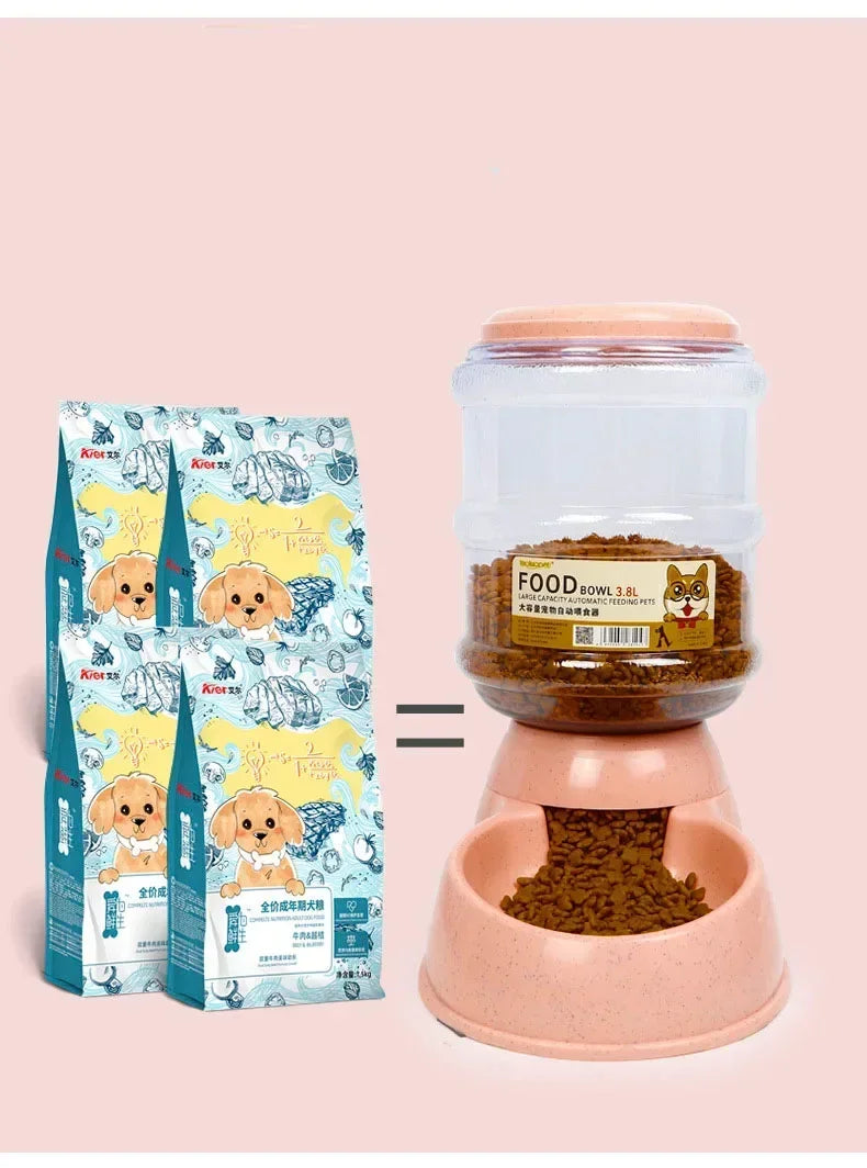 Automatic Pet Feeder & Water Dispenser – 2-in-1 Gravity-Fed System for Cats & Small Dogs