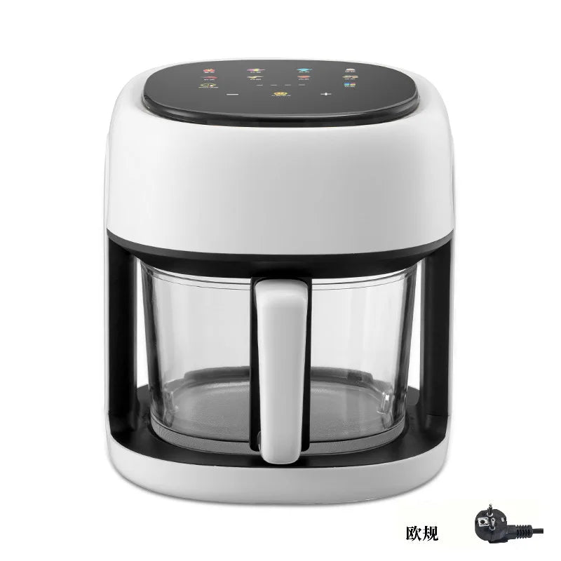 Smart Air Fryer Electric Visual Window 4.5L – Oil-Free 360° Convection Oven with Digital Controls for Healthy Cooking