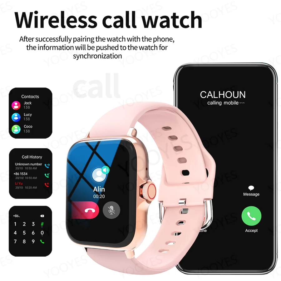 Outdoor sports smartwatch, wireless calling, information