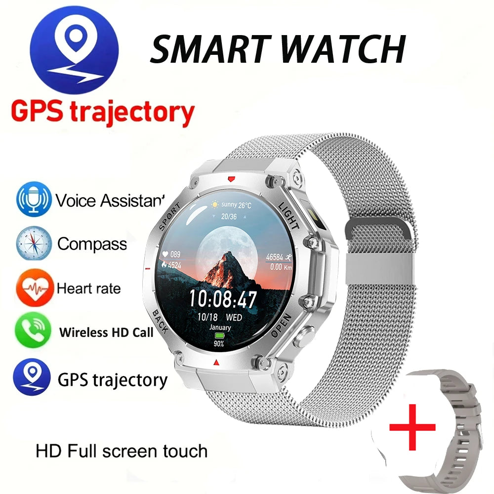 2025 New LED Smart Watch Men's HD AMOLED Bluetooth