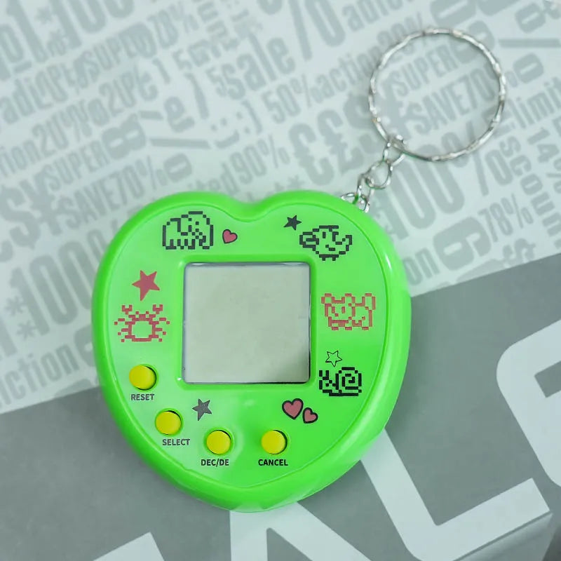 Transparent Electronic Pet Game Console – 49-in-1 Virtual Cyber Pet Toy with Pixel Graphics – Retro Handheld Digital Pet for Kids & Adults