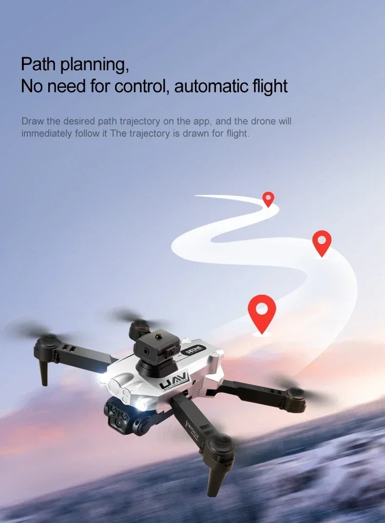 LU200 Drone – 8K Triple Camera, 5G GPS, 10KM Range, Obstacle Avoidance, Foldable Quadcopter