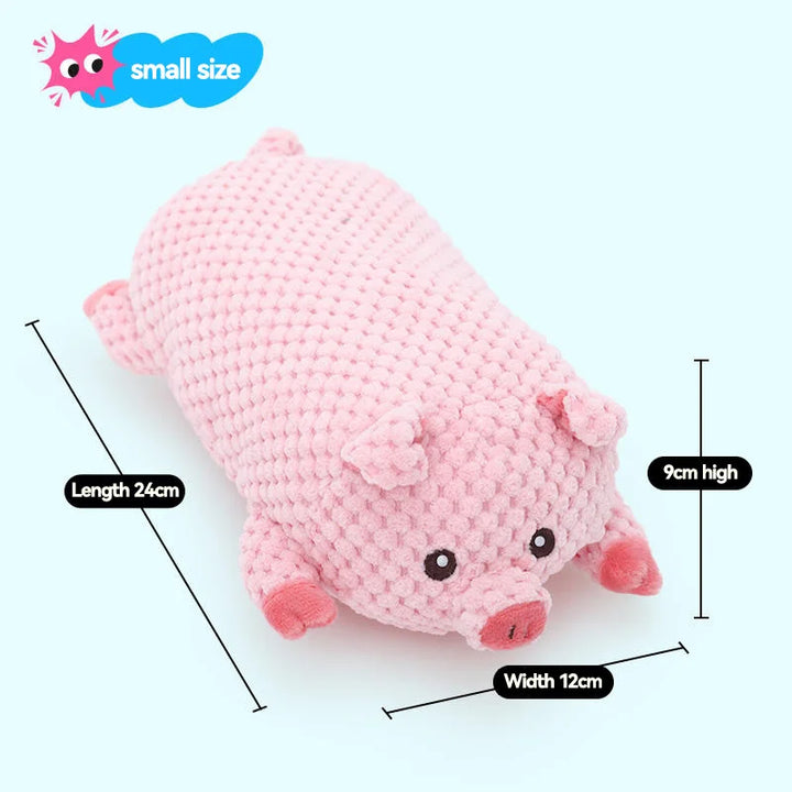 Pig Plush Squeaky Dog Toy – Interactive Chew Toy for Puppies & Small Dogs – Soft Corduroy Fabric, Stress Relief & Dental Health, Ideal Pet Accessory