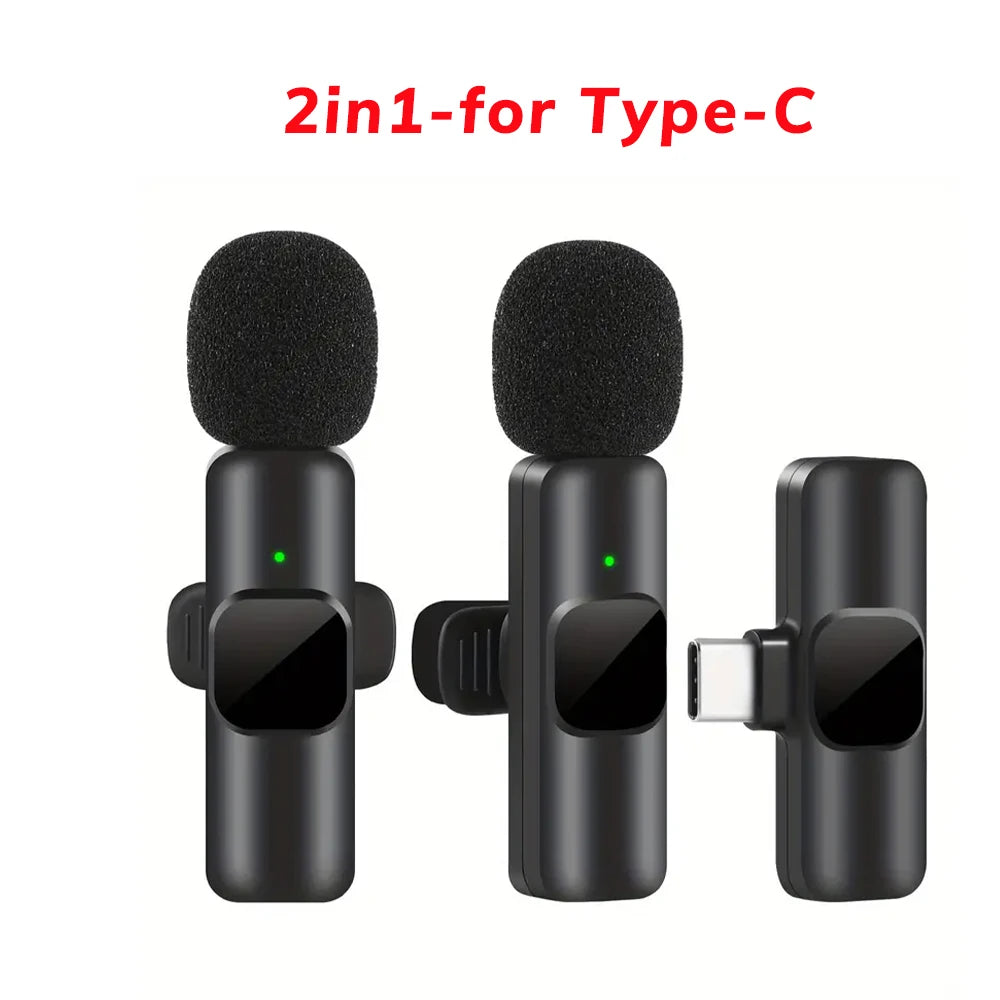 Professional Wireless Lavalier Microphone for iPhone & Android – 3.5mm Jack, Noise Reduction, Clip-On Design