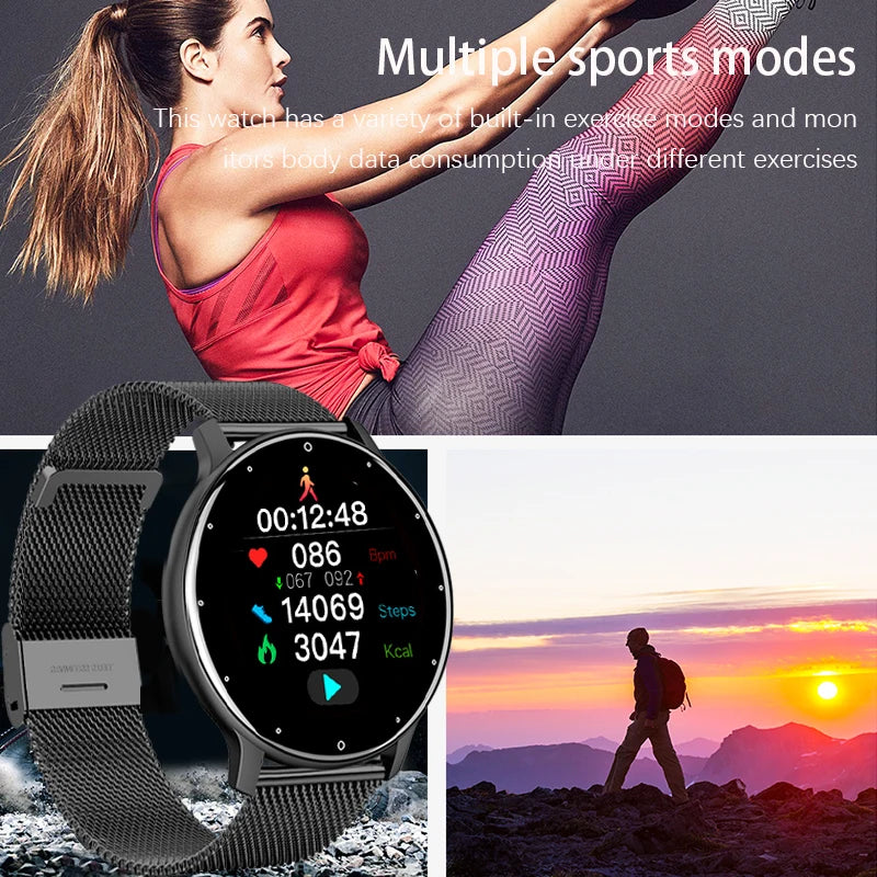 LIGE 2024 Smart watch Ladies Full touch Screen Sports