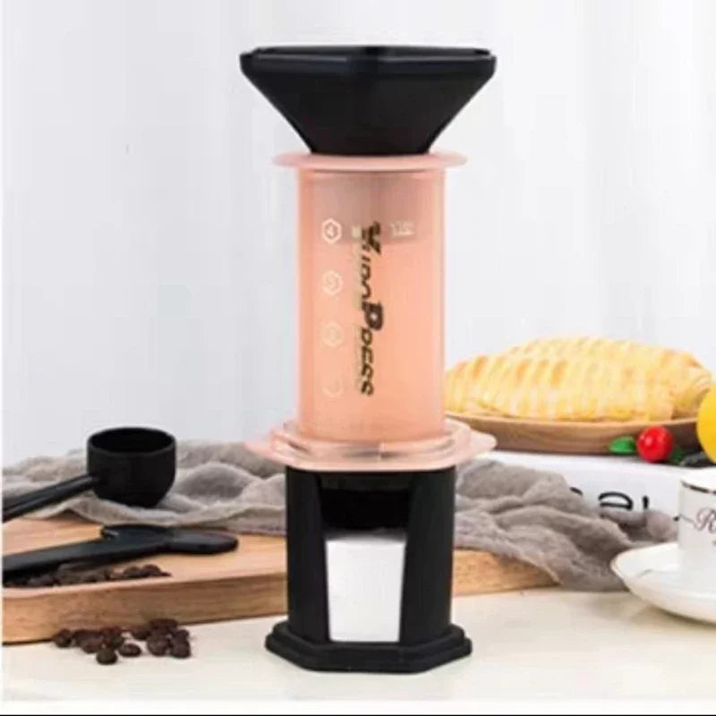 Portable Yuropress French Press – Compact Barista Espresso Coffee Maker with Reusable Filter – Ideal for Travel, Office, and Home Brewing