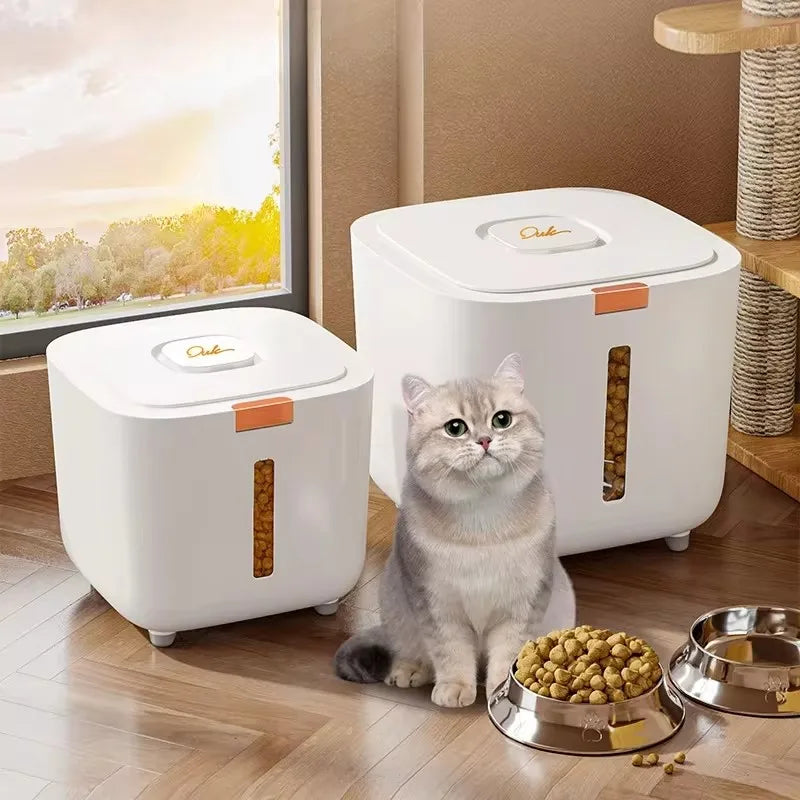 Airtight Pet Food Storage Barrel – Moisture-Proof Container for Cat & Dog Food