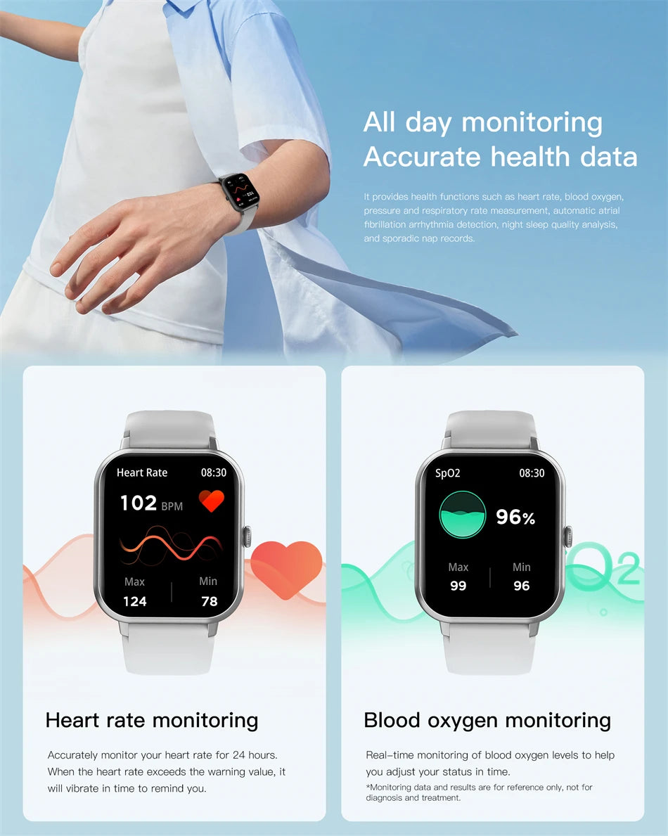 LIGE Waterproof Smart Watch Bluetooth Call Women