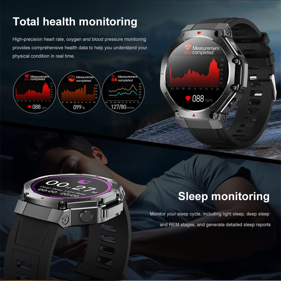 2025 New LED Smart Watch Men's HD AMOLED Bluetooth